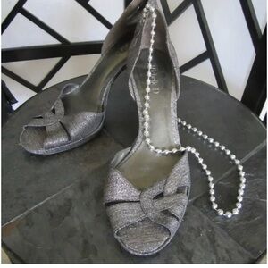 Michelle D Sparkling Silver Heels